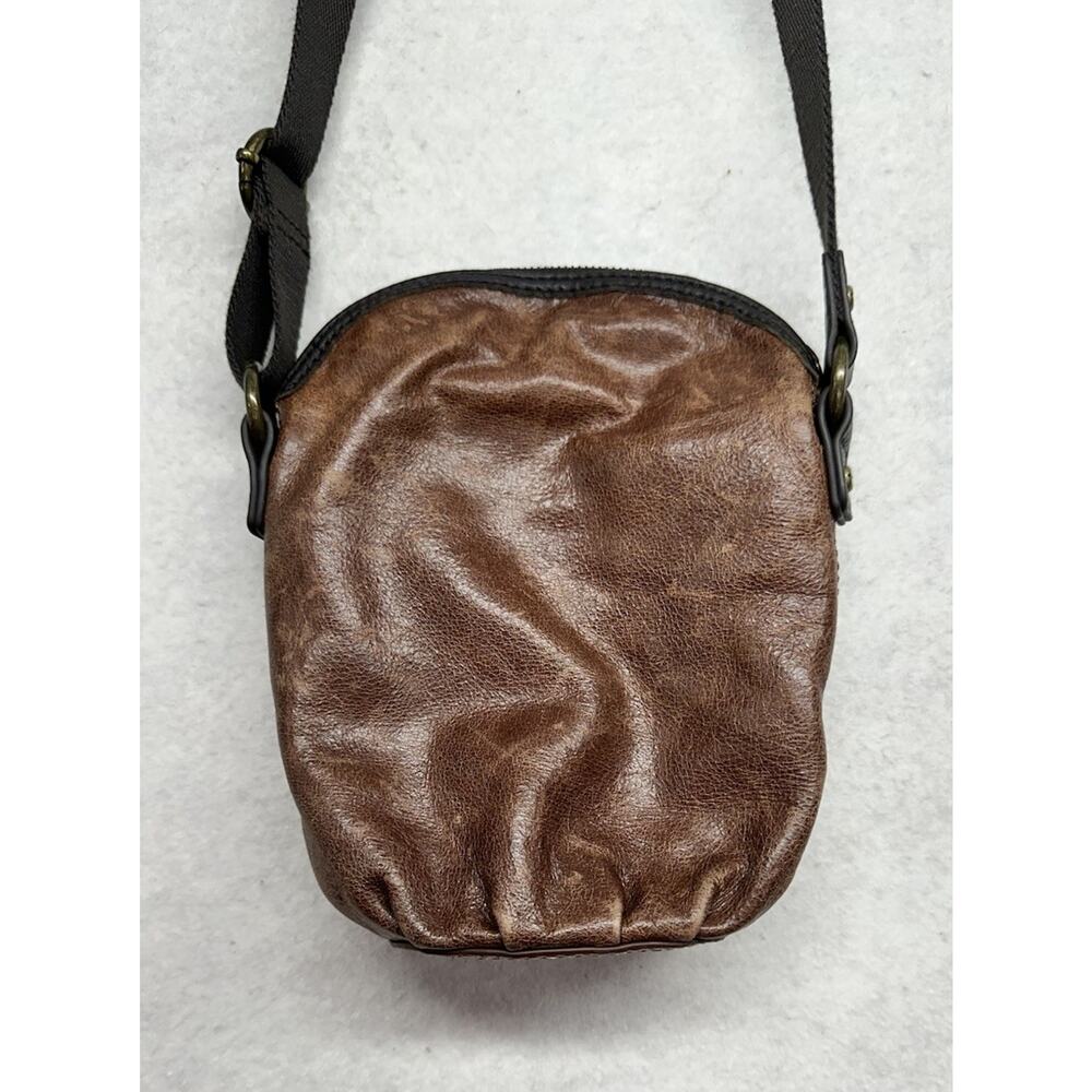 The Sak Multi Brown Genuine Leather Zip Flap Shoulder Bag Crossbody Messenger - Picture 11 of 14